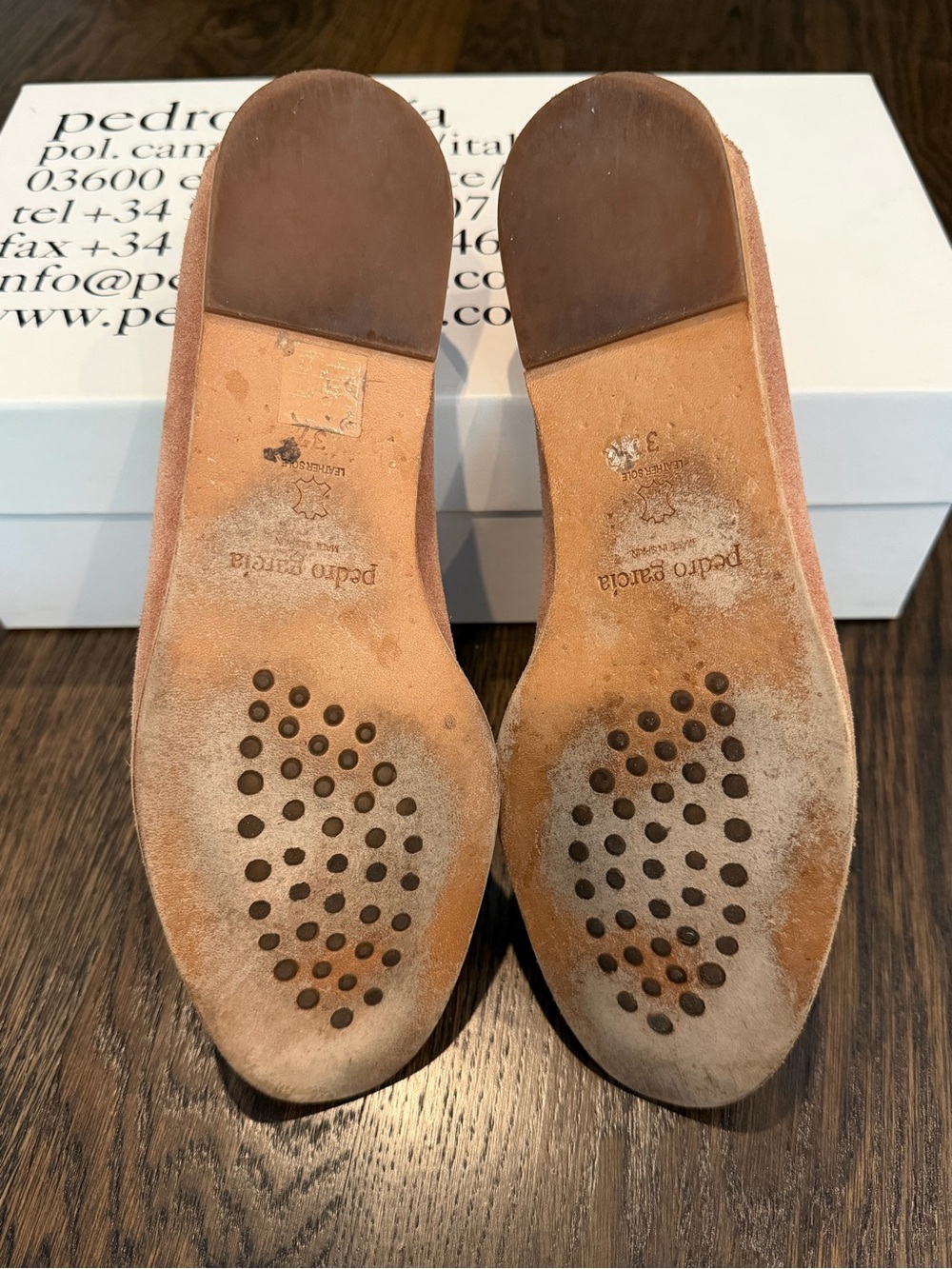 Pedro Garcia Yoshi Slip-On Smoking Suede Slipper in Macaron Castoro Pink Size 37 - Picture 7 of 10